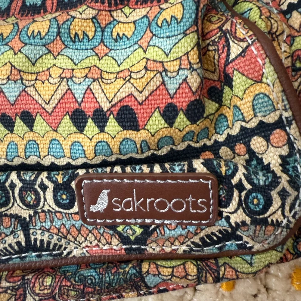 Sakroots Artist Circle Convertible Messenger Backpack Boho Peace Hippie Bag Y2K - Picture 11 of 13